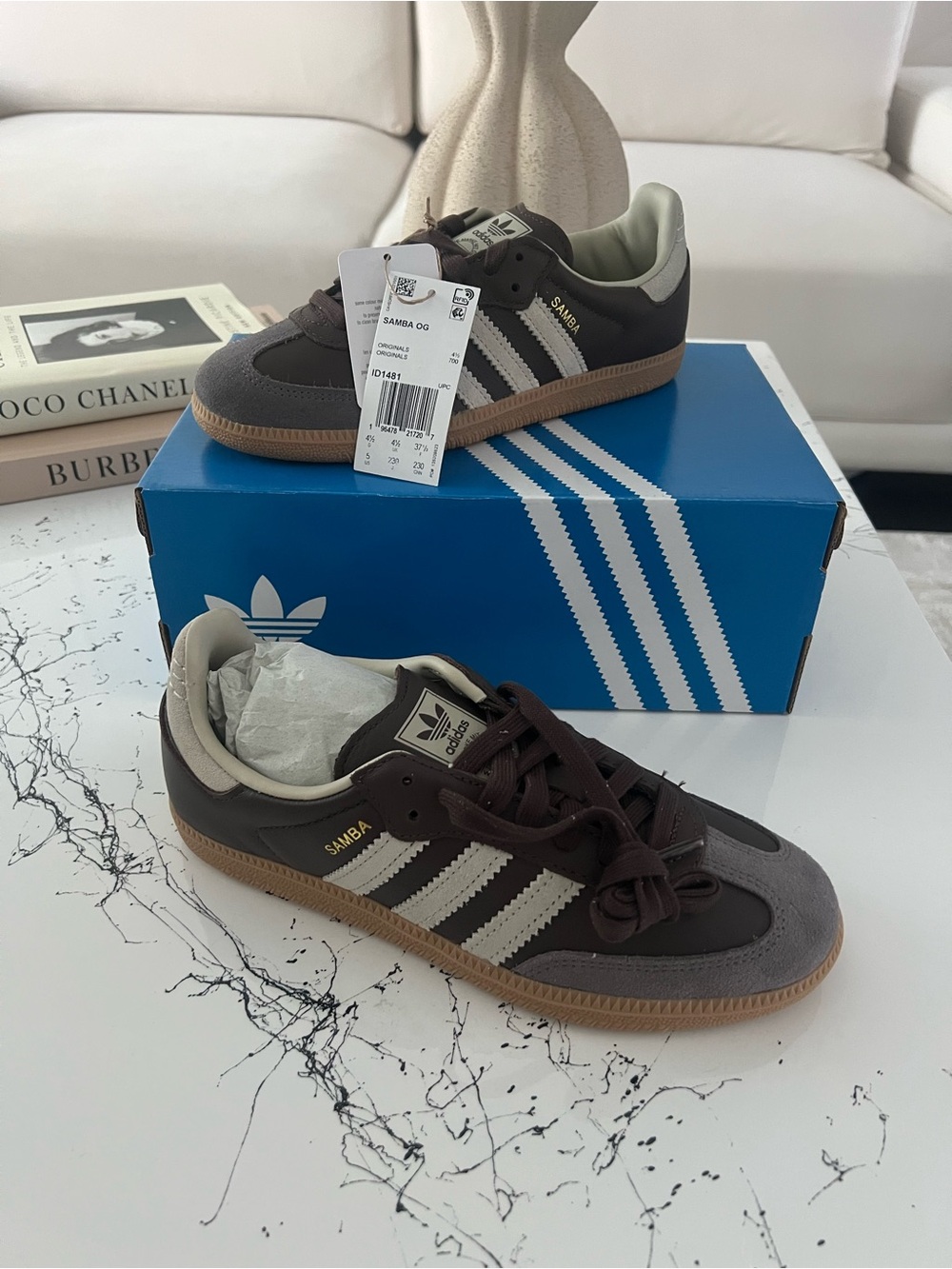 NWT Adidas Samba OG Brown Wonder Taupe Gum Women’s Sneakers ID1481 5